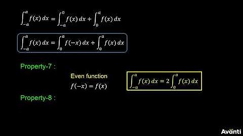 7. 12M07.8 CV4 Definite Integration for Even and Odd Functions