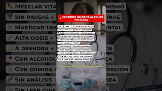 11 errores al tomar vitaminas