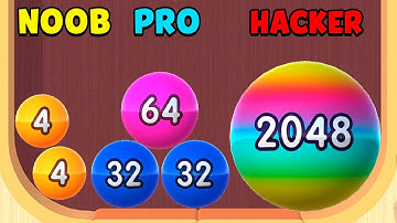 NOOB vs PRO vs HACKER - 2048 Balls 3D