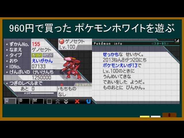 960円で買ったポケモンホワイト実況 1夜目 Youtube