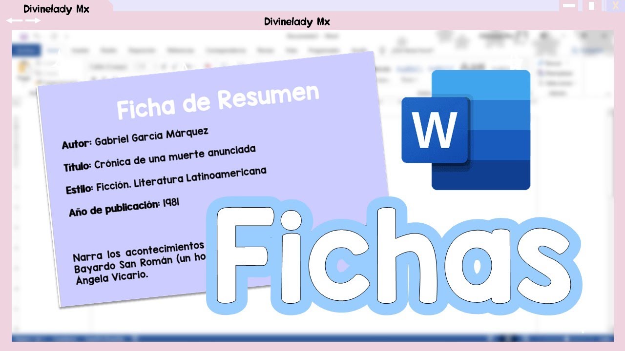 Como Hacer Fichas Bonitas En Word Youtube