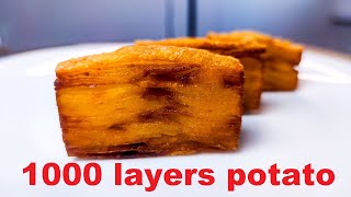 1000 layers crispy fried potato | potato pave