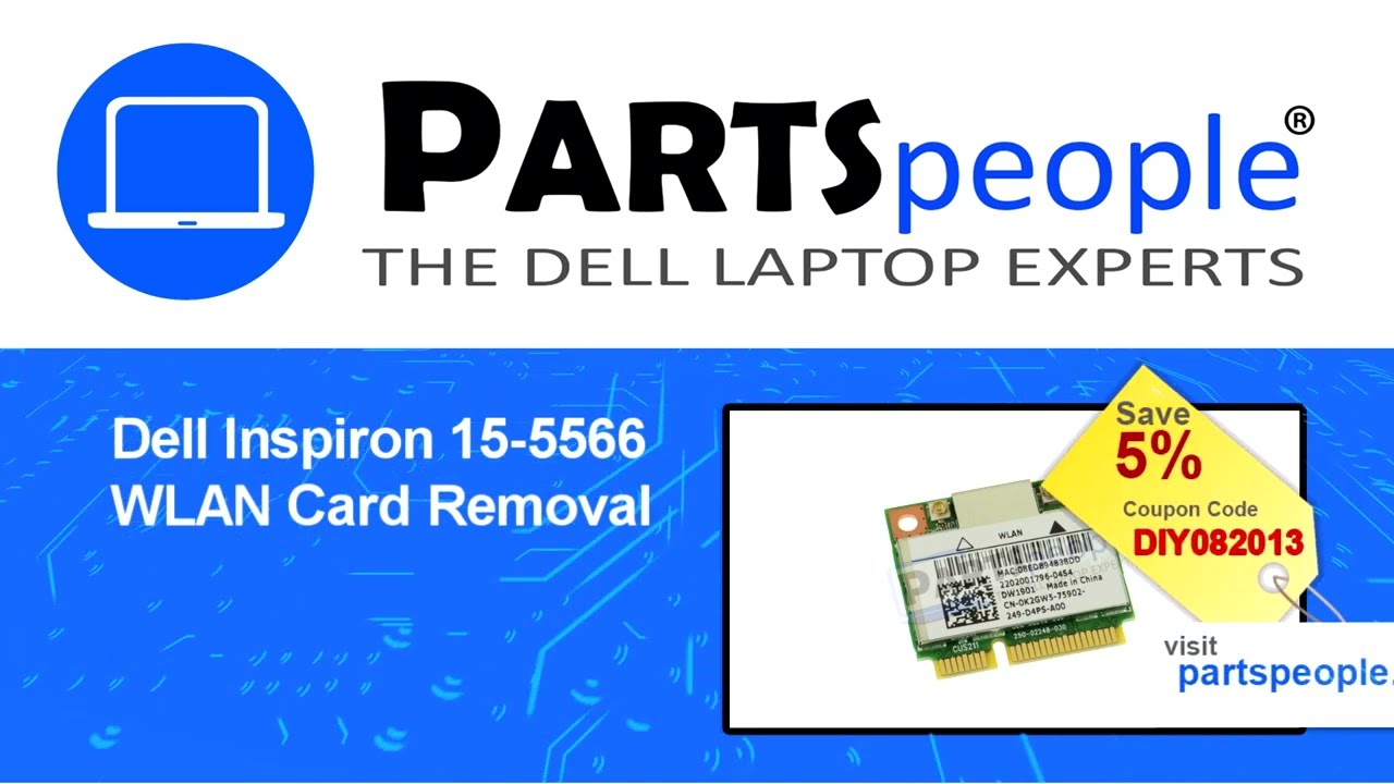 Dell Inspiron 15 5566 (P51F006) WLAN Card How-To Video Tutorial - YouTube