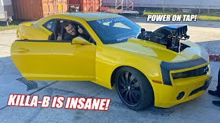 Our FIRST DRIVE In the 1,700 Horsepower Supercharged Big Block KILLAB!! (melts tires instantly)