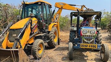 Jcb 3dx Eco Excellence Backhoe Machine Loading Mud In Mahindra With Swaraj Tractors | Jcb Video