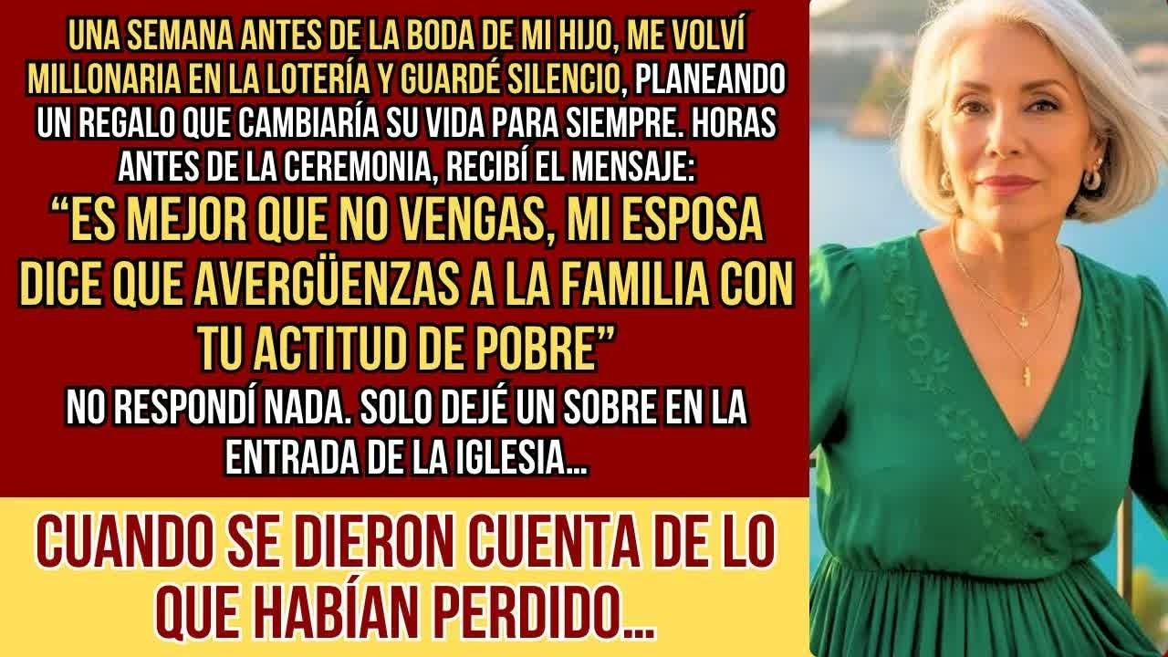 HISTORIAS REALES  Gané la lotería y quise cambiar la vida de mi hijo pero dijo que una pobre com