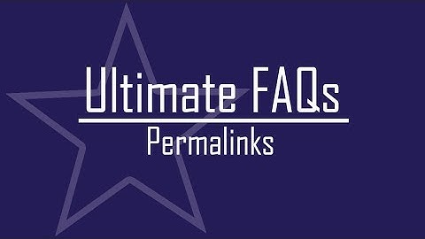 Ultimate FAQ Plugin - Permalinks