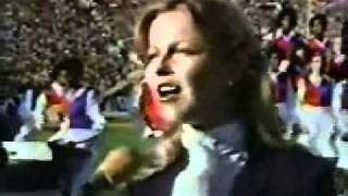 Cheryl Ladd sings National Anthem at Superbowl 1980