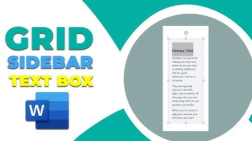 How to insert a grid sidebar text box in Word