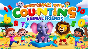 Counting with Animal Friends 🐘🦁 | Fun Kids Song to Learn Numbers & Animal Sounds