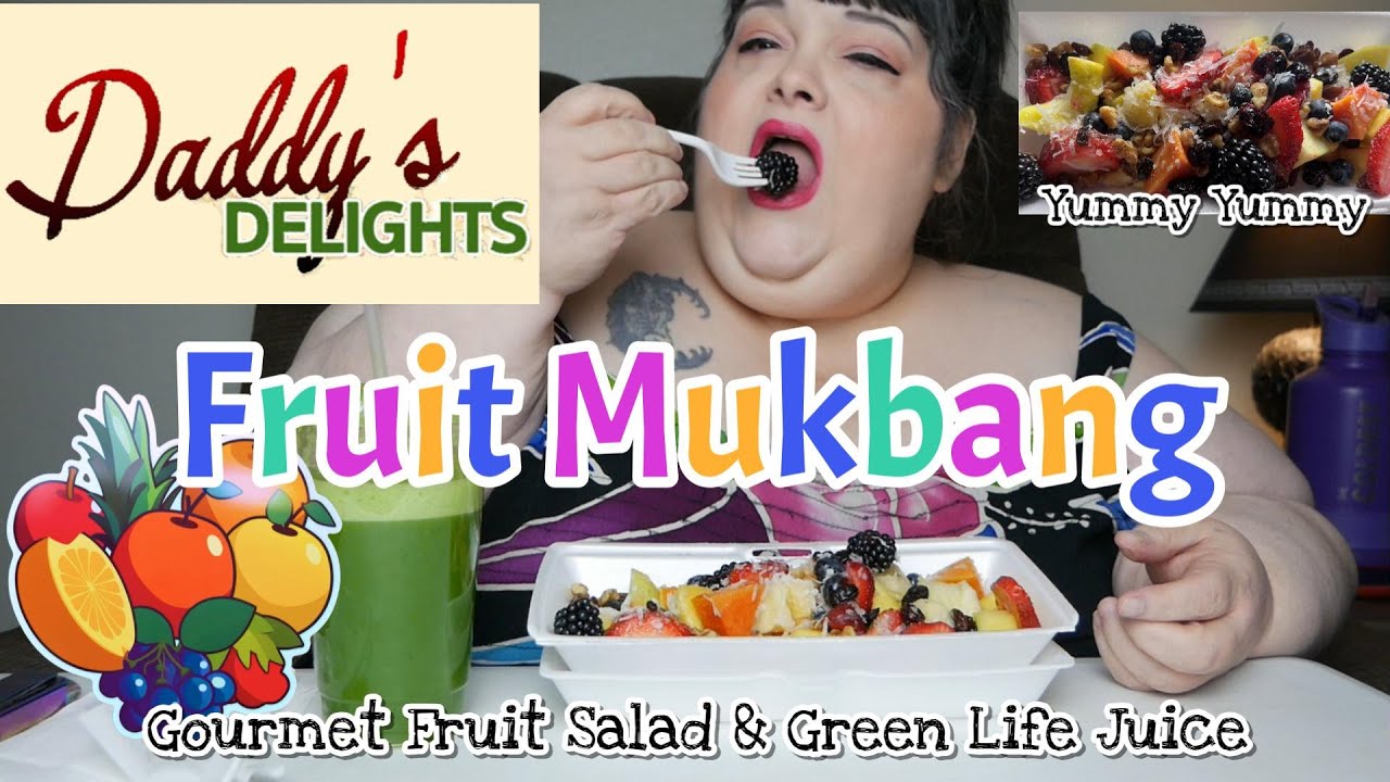 Fruit Salad Mukbang Yummy Yummy with Green Life Juice Healthy Eating Show