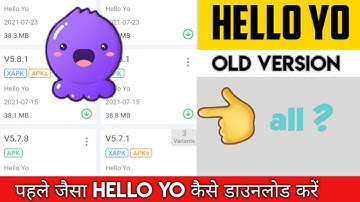 how to download old version hello yo || apk ji
