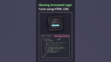 Glowing Animated Login form using HTML CSS  Responsive Login form with Cool Hover effect