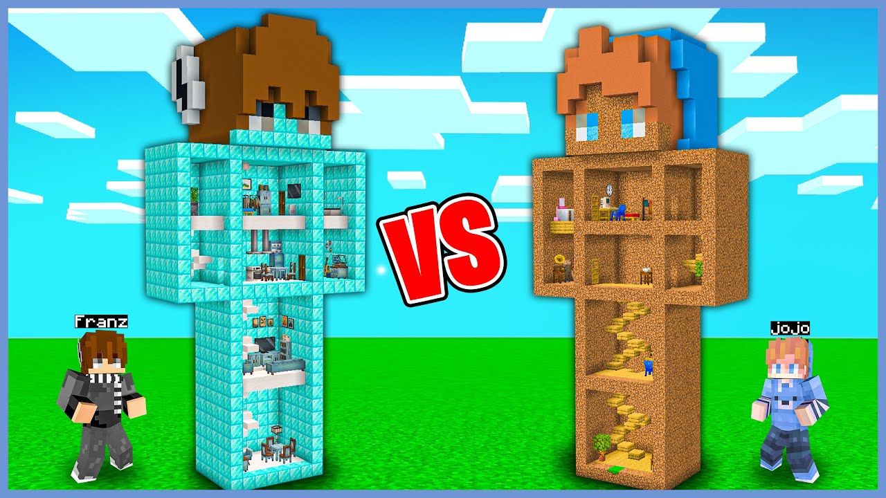 JOJO & FRANZ ADU MEMBUAT PATUNG ANEH VS PATUNG TERMAHAL di MINECRAFT