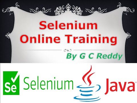 Selenium Online Training by G C Reddy | Java Programming | TestNG | Automation Framework | Project |