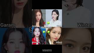 GARAM vs WINTER vs WONYOUNG vs SULLYOON korean beauty standars👩#shorts #nmixx#aespa #ive#lesserafim