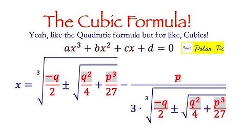 The Derivation of the Cubic Formula + Example