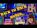 Back to back bonus on cash falls slot machine   wow lucky me  cash falls in my hands 