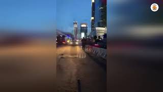 Атака беспилотника Москва Сити здание IQ квартала Удар БПЛА Взрывы удар по Москве Москву атаковали