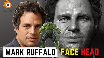 Facebuilder Blender : Convert Image to 3D Model Mark Ruffalo Keentools Facebuilder Blender Tutorial