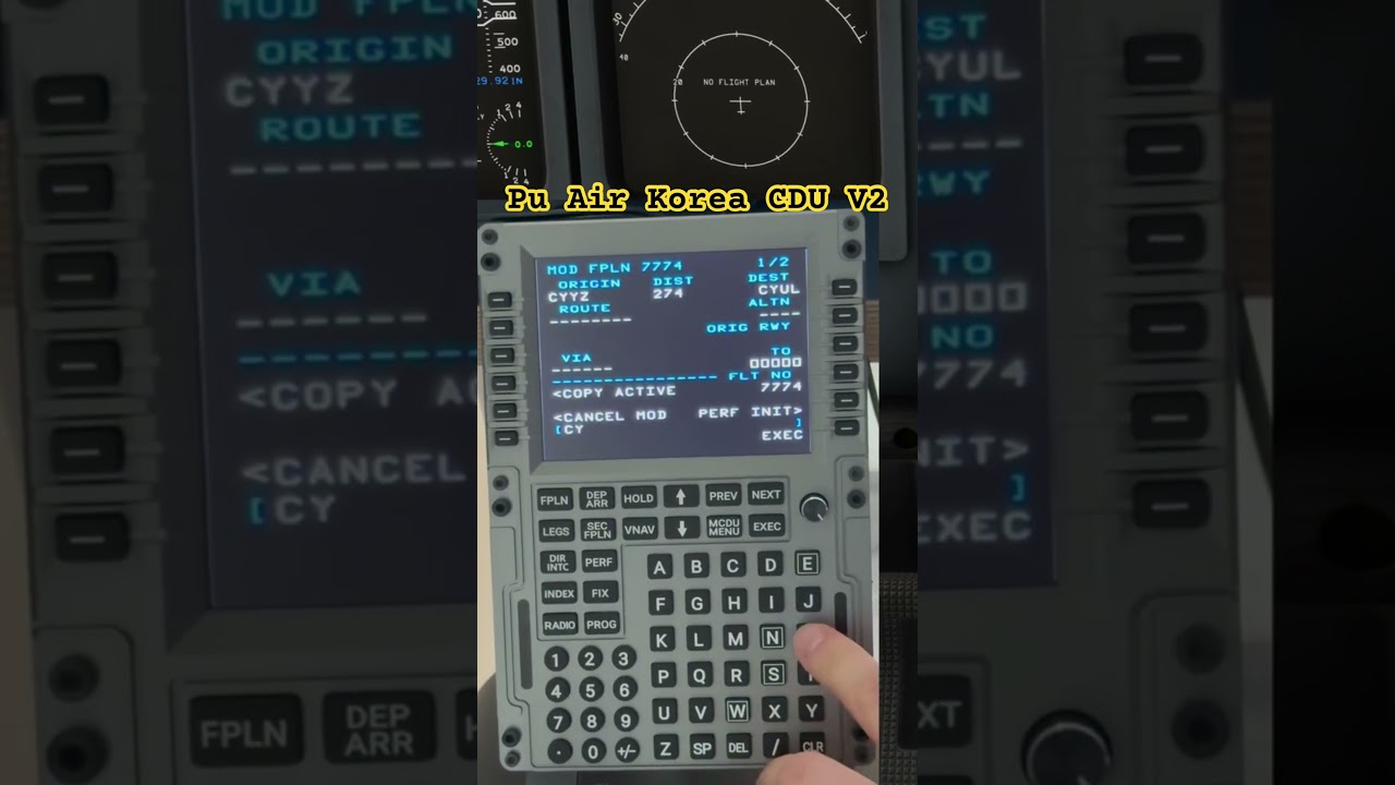 PU AIR KOREA CDU V2 with CRJ faceplate #aviation #msfs2020 - YouTube