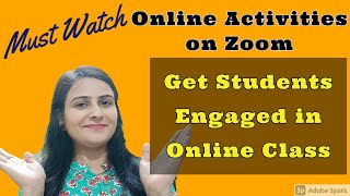 How to take activity in zoom app - Zoom Online Lessons - Ways to get students engaged