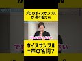 プロ声優の声の名詞とは？　#声優 #宅録声優