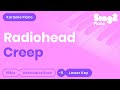 Radiohead  creep lower key piano karaoke