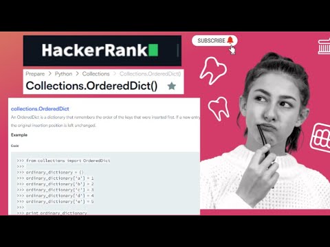HackerRank | Collections.OrderedDict() | Python | Coding - YouTube