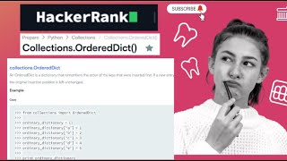 Celebrity HackerRank | Collections.OrderedDict() | Python | Coding Wealth