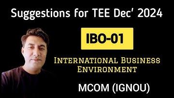IBO-01 | SUGGESTIONS FOR TEE DEC