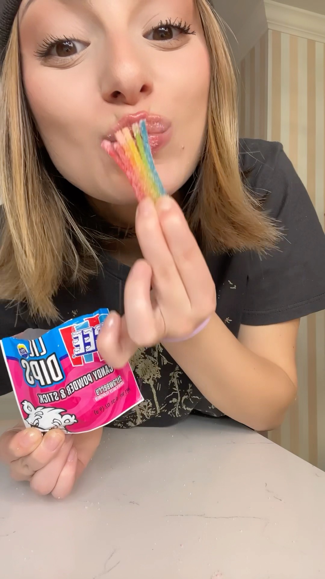 Candy disguise lip balm… which is the real? ?? #candy #lipbalm #makeup