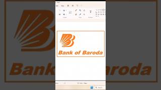 How to Make😍 Bank of Baroda Logo in MS Paint #shorts