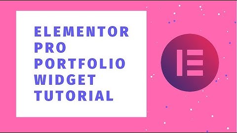 Elementor Pro Portfolio Widget Tutorial
