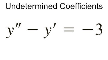 Undetermined Coefficients Example | Differential Equations | y