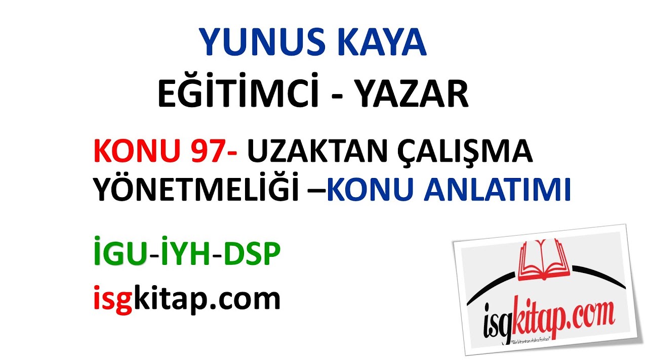 DERS-97-UZAKTAN ÇALIŞMA-KONU ANLATIMI-YUNUS KAYA