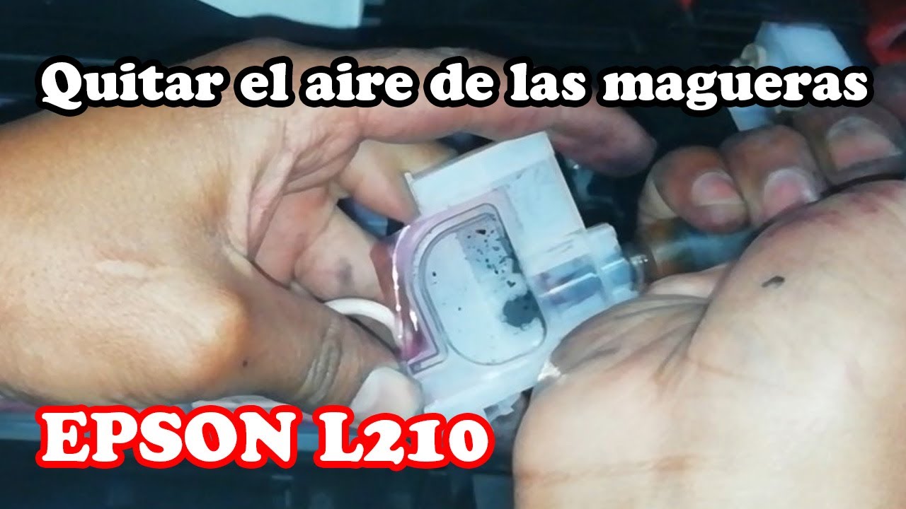 😉No imprime en negro Epson L210 Sistema de tinta continua de fabrica -  YouTube
