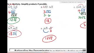 9.3 Notes: Multiplying and Dividing Radicals