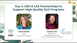 CBO & LEA Partnerships to Support High-Quality ELO Programs - Spring 2024 ELO-P Academy Noticias