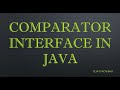 Comparator Interface java with example program