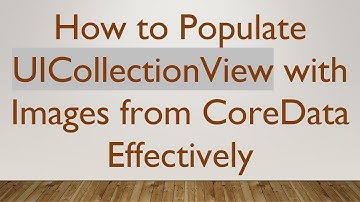 How to Populate UICollectionView with Images from CoreData Effectively