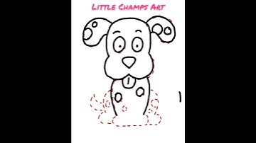 How to draw a Dalmatian puppy dog | Easy Step by step drawing for kids | Little Champs Art