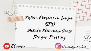 SPL || Metode Eliminasi Gauss dengan Pivoting || Ms. Excel