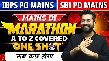 Mains DI Premium Marathon - A to Z Covered | One Shot | IBPS PO Mains | SBI PO Mains | Aashish Arora
