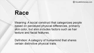Race Meaning