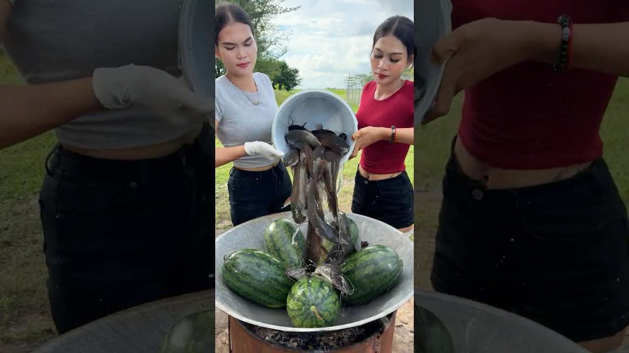 Cooking fish braised with watermelon recipe #cooking #shorts #short #recipe