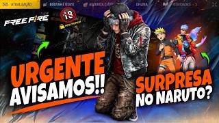 URGENTE! VERIFICAÇÃO DE IDADE CHEGANDO NA OB54?! + NARUTO CAP 1 E NOVA OB54 | NOVIDADES FREE FIRE