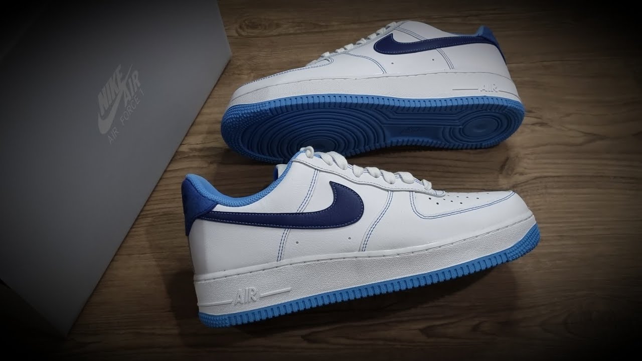 Nike Air Force 1 First Use University Blue - Unboxing and OnFeet Review  (PT-BR) 