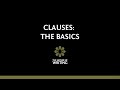 Clauses  the basics  the nature of writing