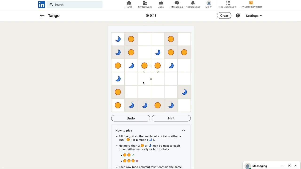 LinkedIn Tango #29 | 5th Nov, 2024